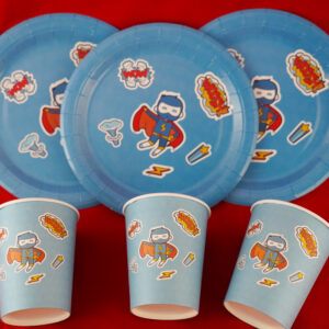 Superheldenbekers en -bordjes van De Feestdoos