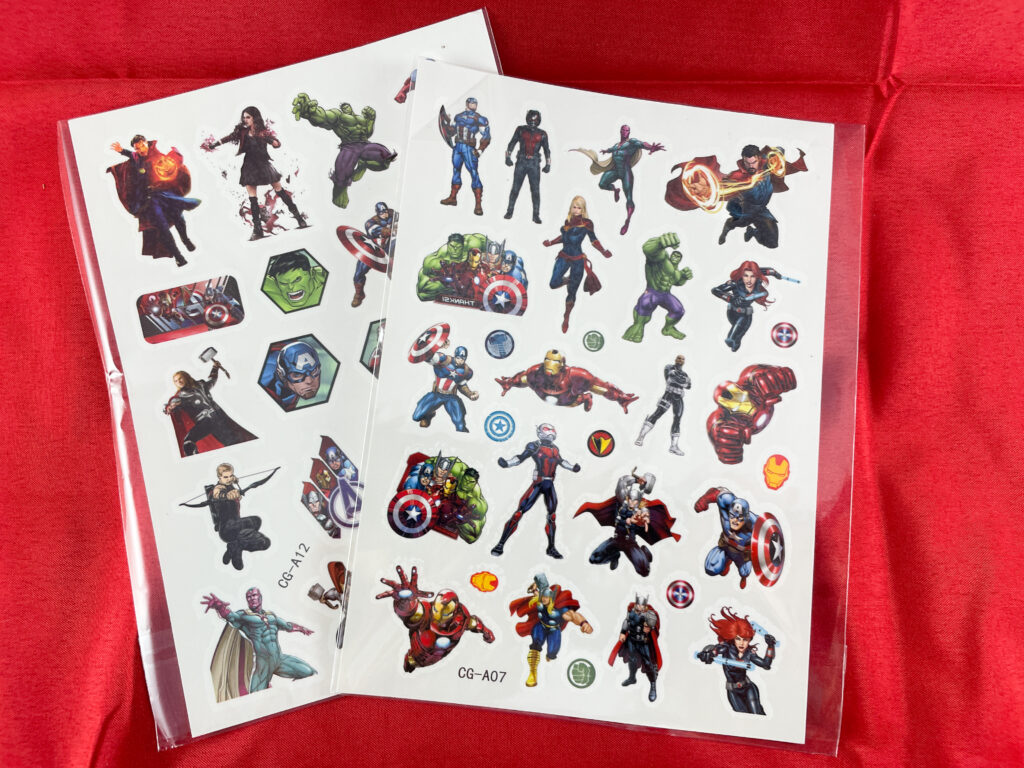 Afwasbare superheldentattoo's van De Feestdoos.