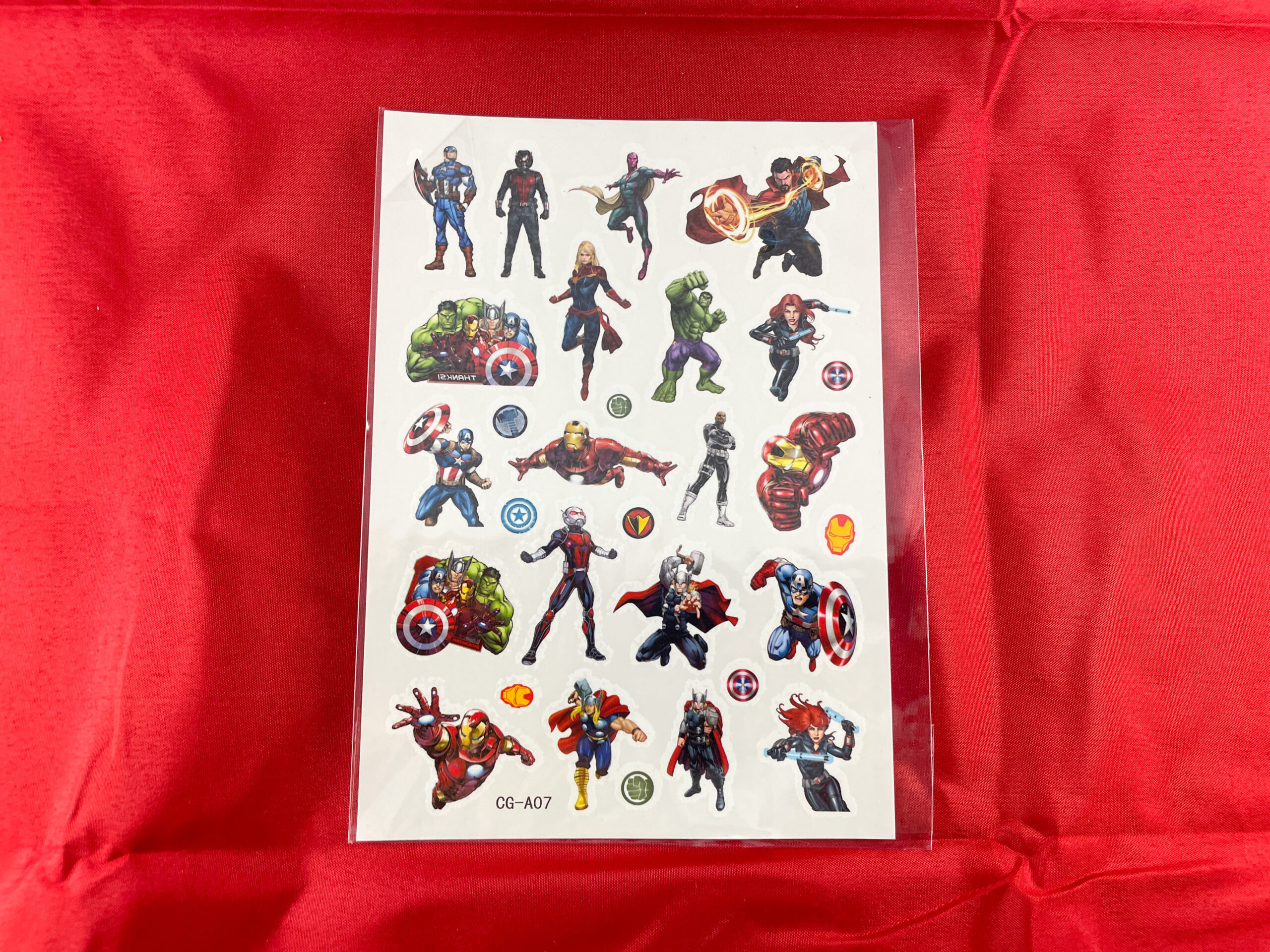 Afwasbare superheldentattoo's van De Feestdoos.