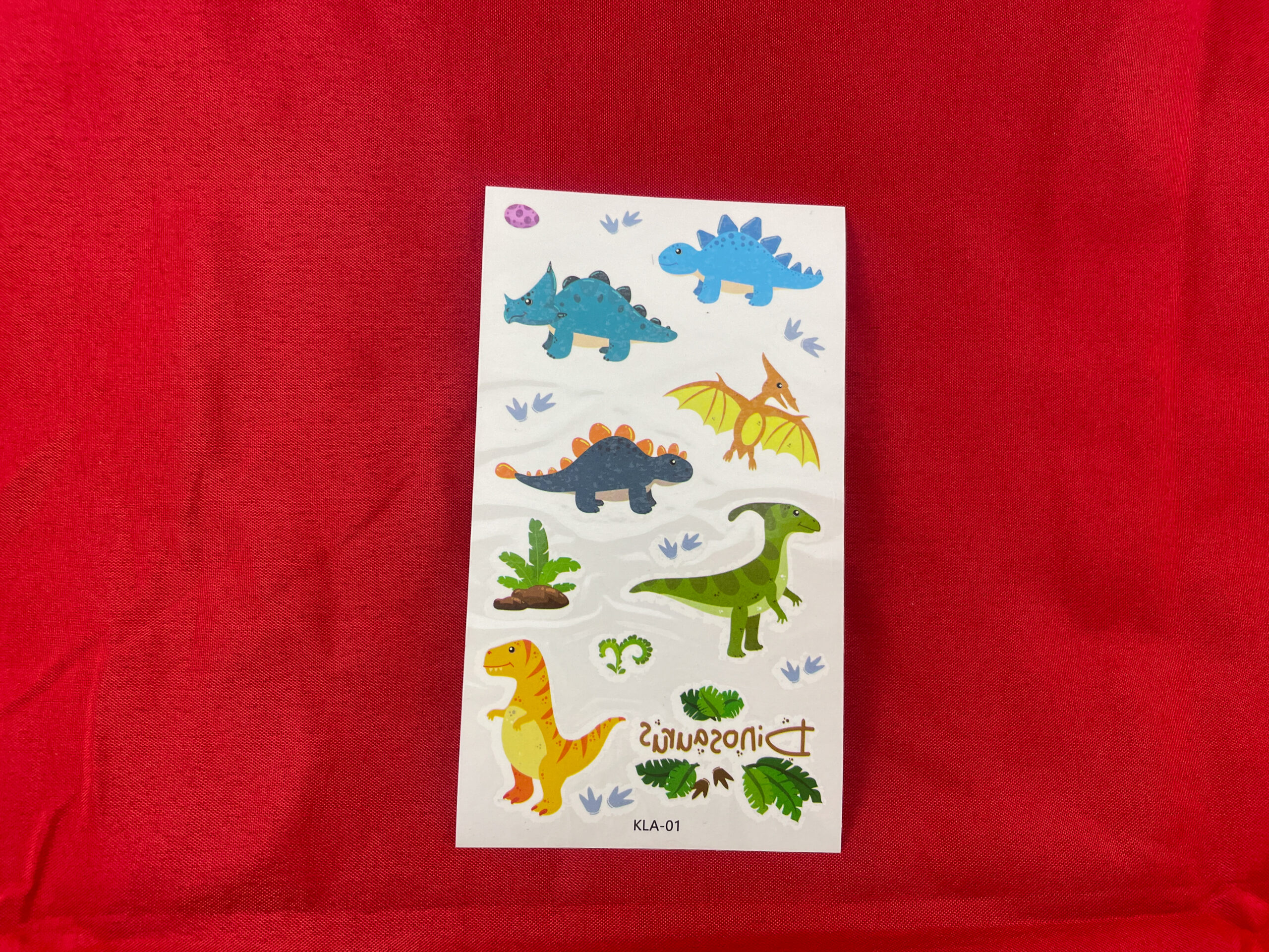 Afwasbare dinotattoo's van De Feestdoos