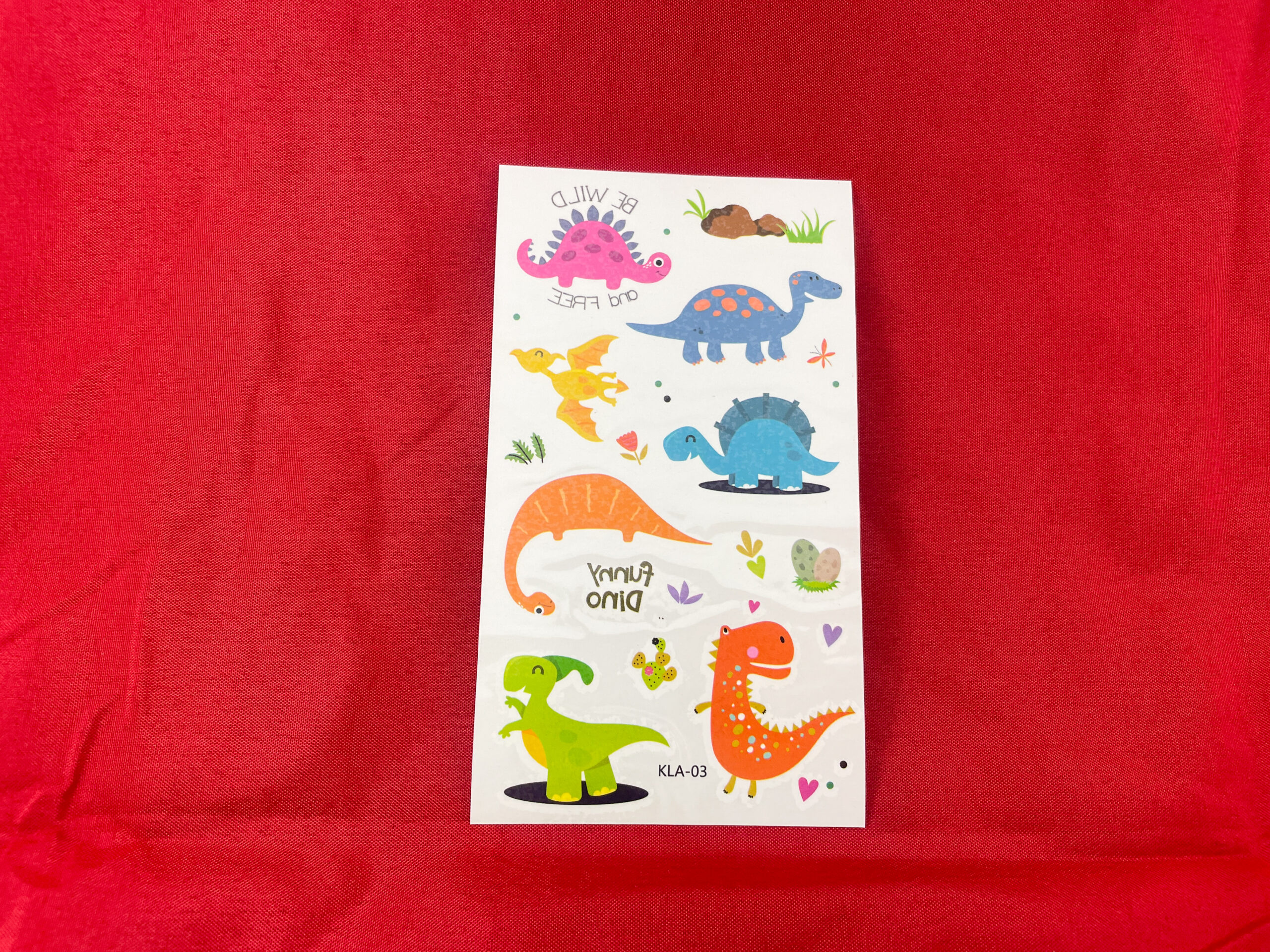 Afwasbare dinotattoo's van De Feestdoos