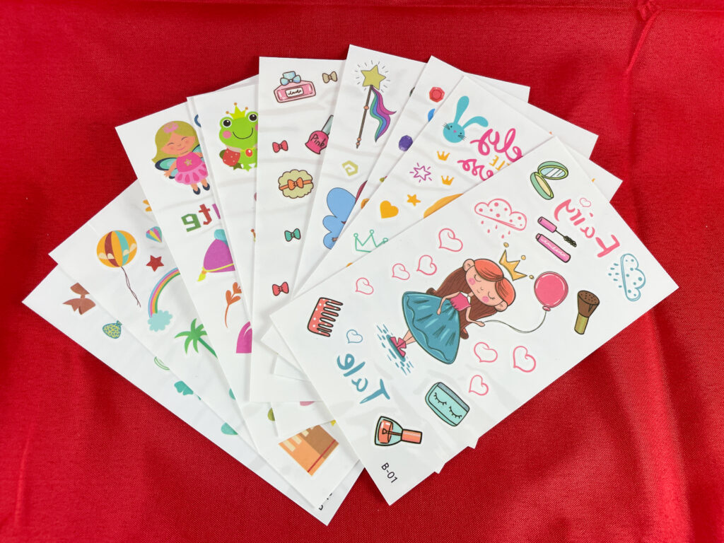 Afwasbare prinsessentattoo's van De Feestdoos