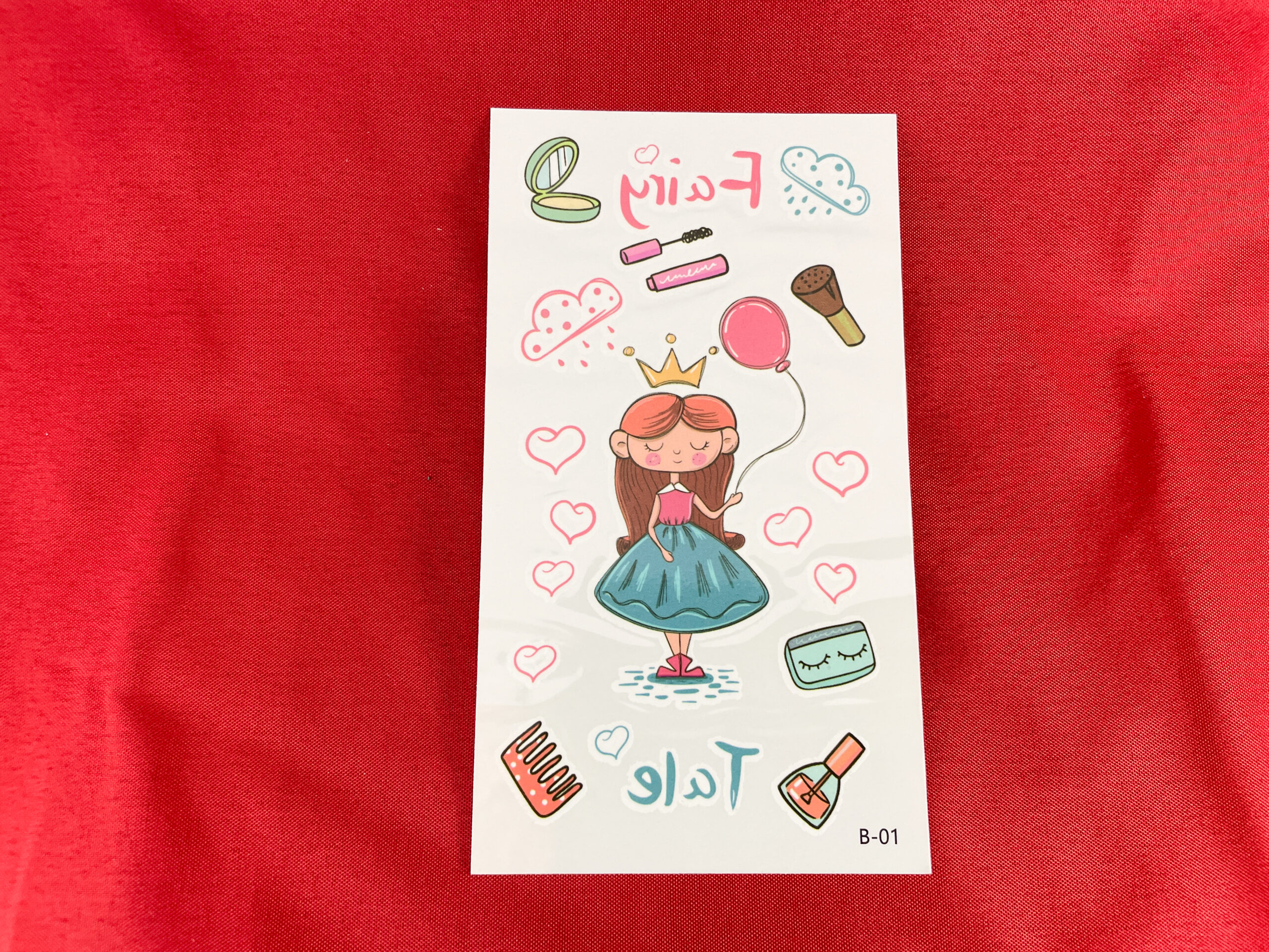 Afwasbare prinsessentattoo's van De Feestdoos