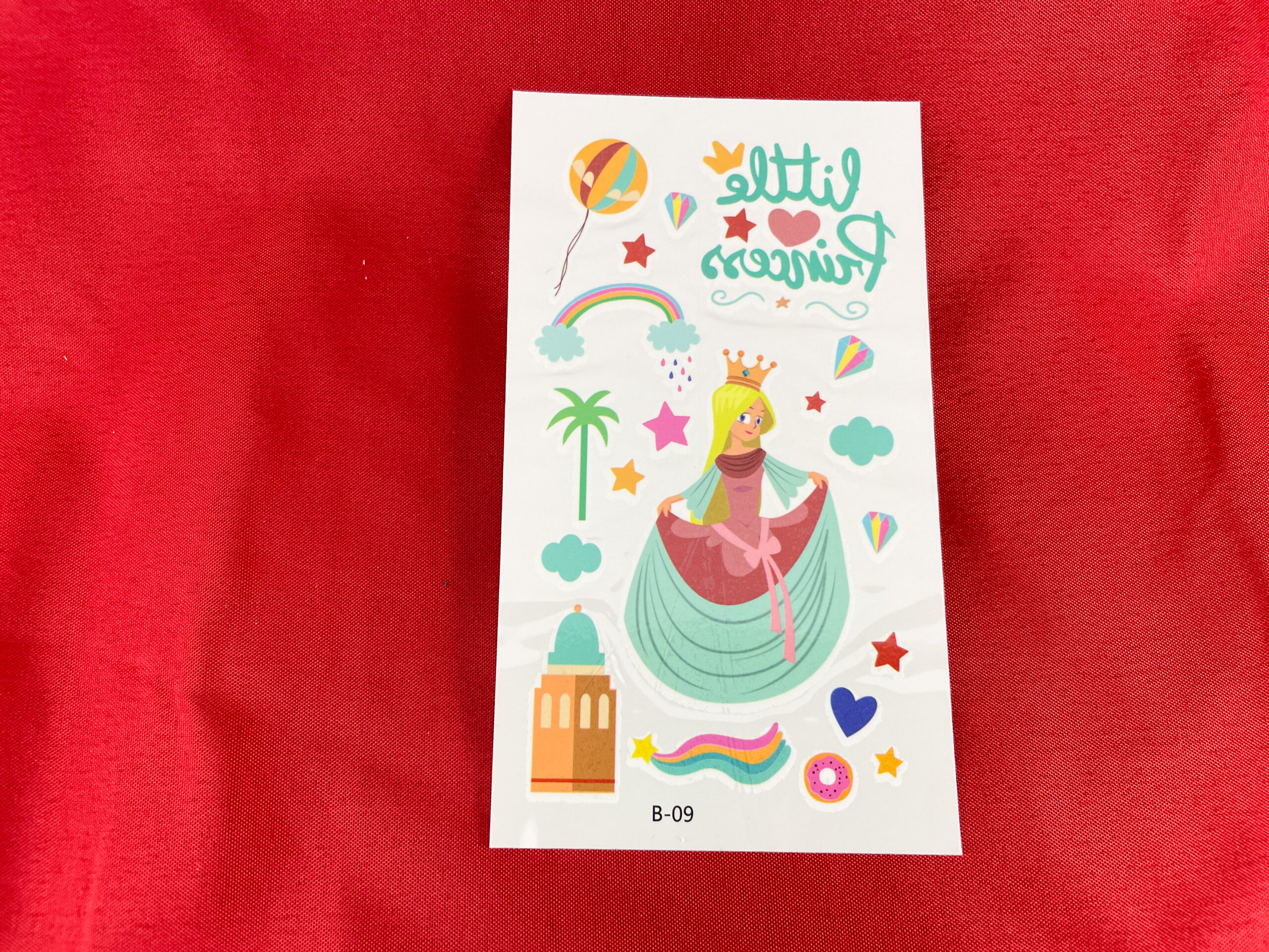 Afwasbare prinsessentattoo's van De Feestdoos