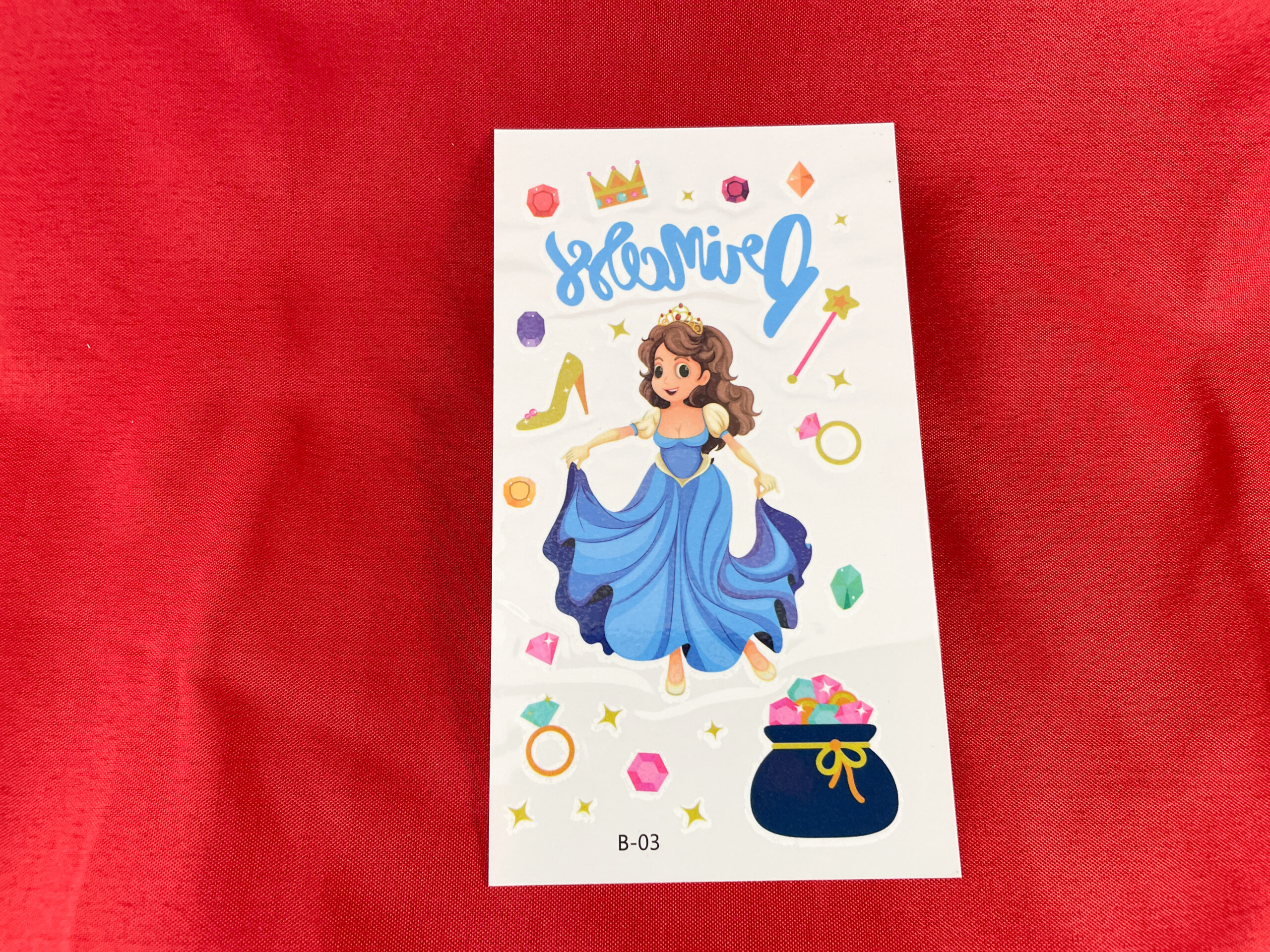 Afwasbare prinsessentattoo's van De Feestdoos