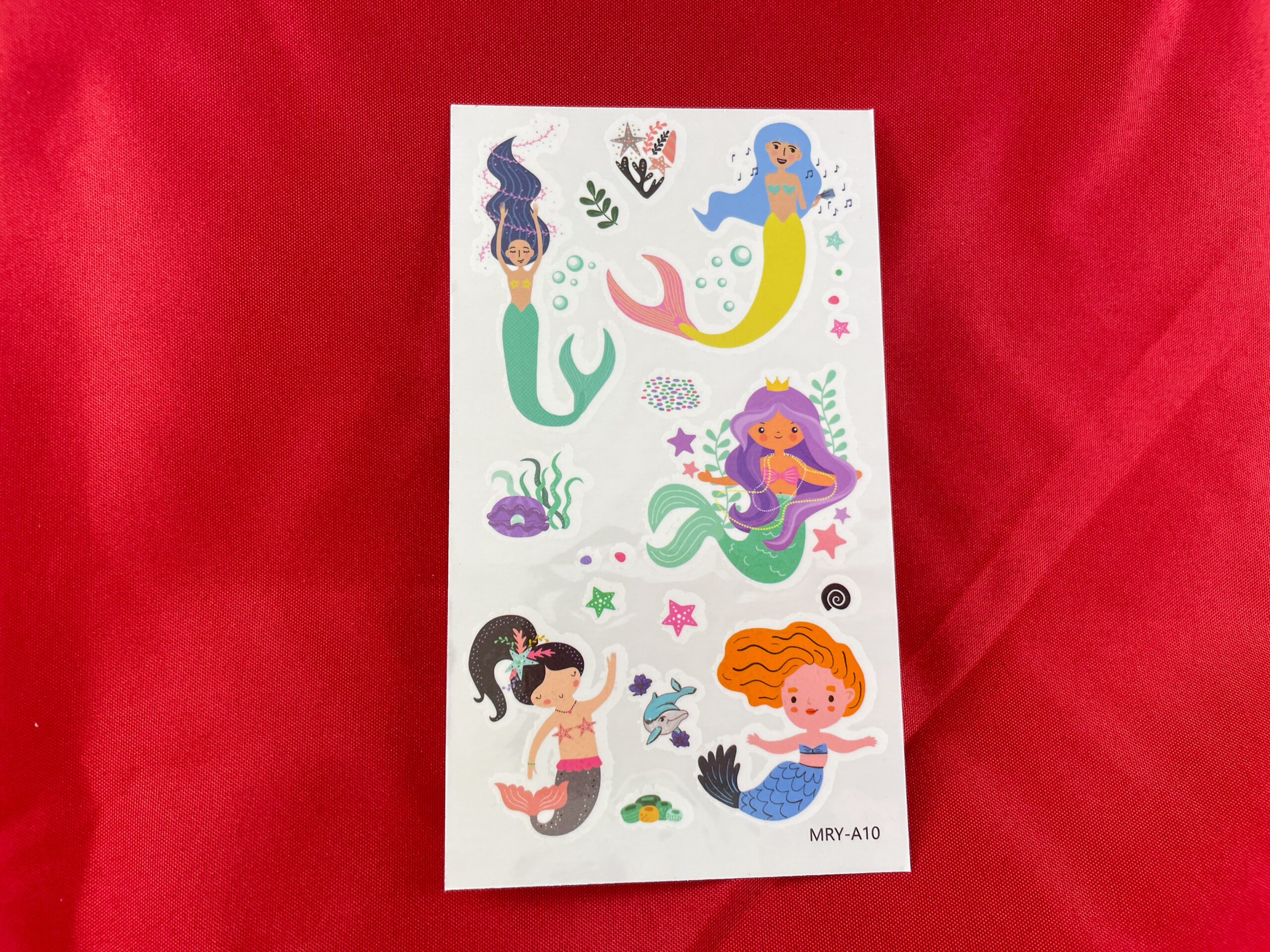 Afwasbare zeemeerminnentattoo's van De Feestdoos