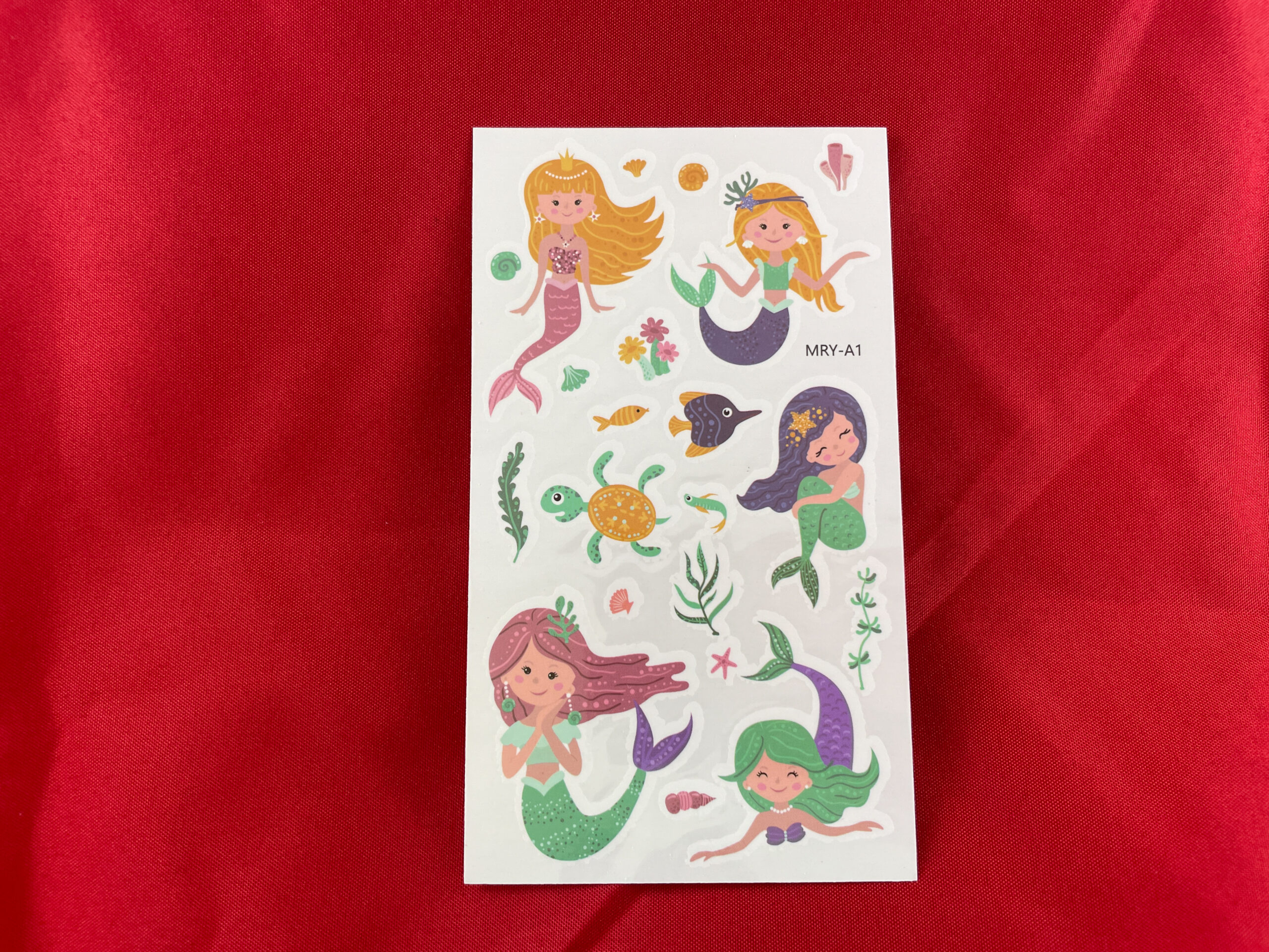 Afwasbare zeemeerminnentattoo's van De Feestdoos