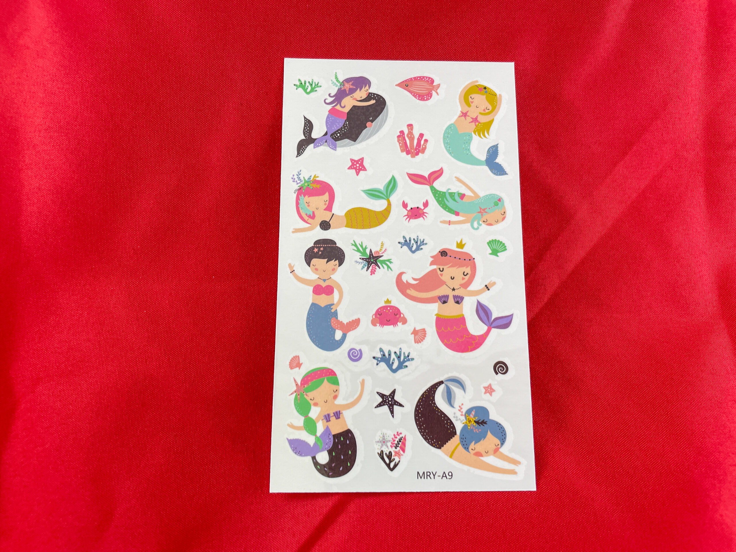 Afwasbare zeemeerminnentattoo's van De Feestdoos