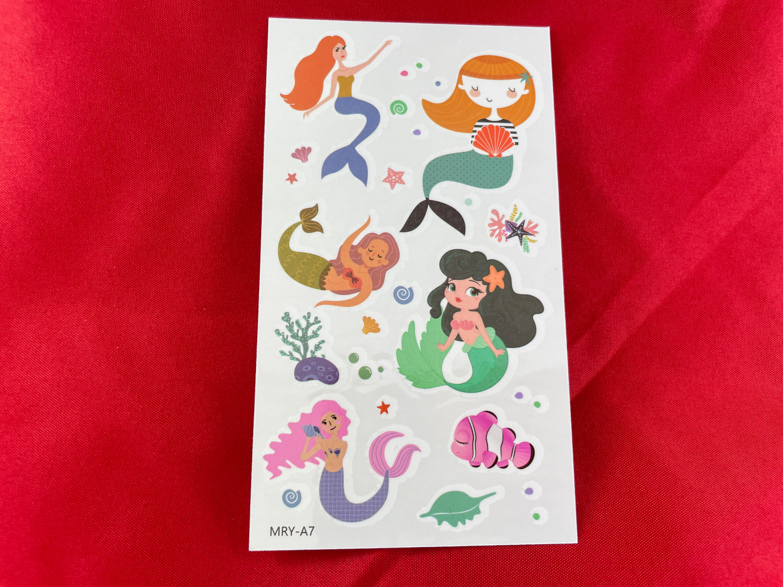 Afwasbare zeemeerminnentattoo's van De Feestdoos