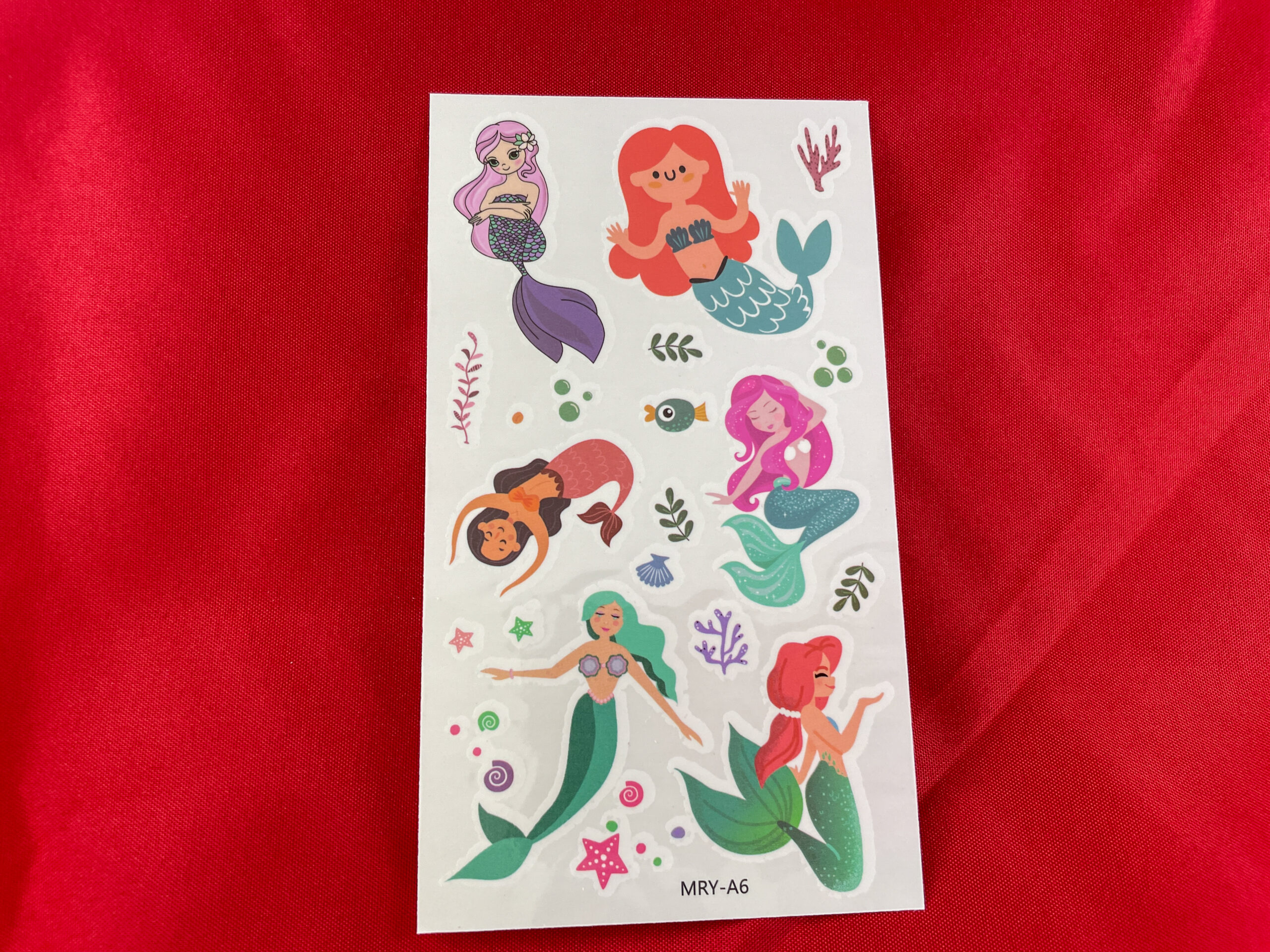 Afwasbare zeemeerminnentattoo's van De Feestdoos