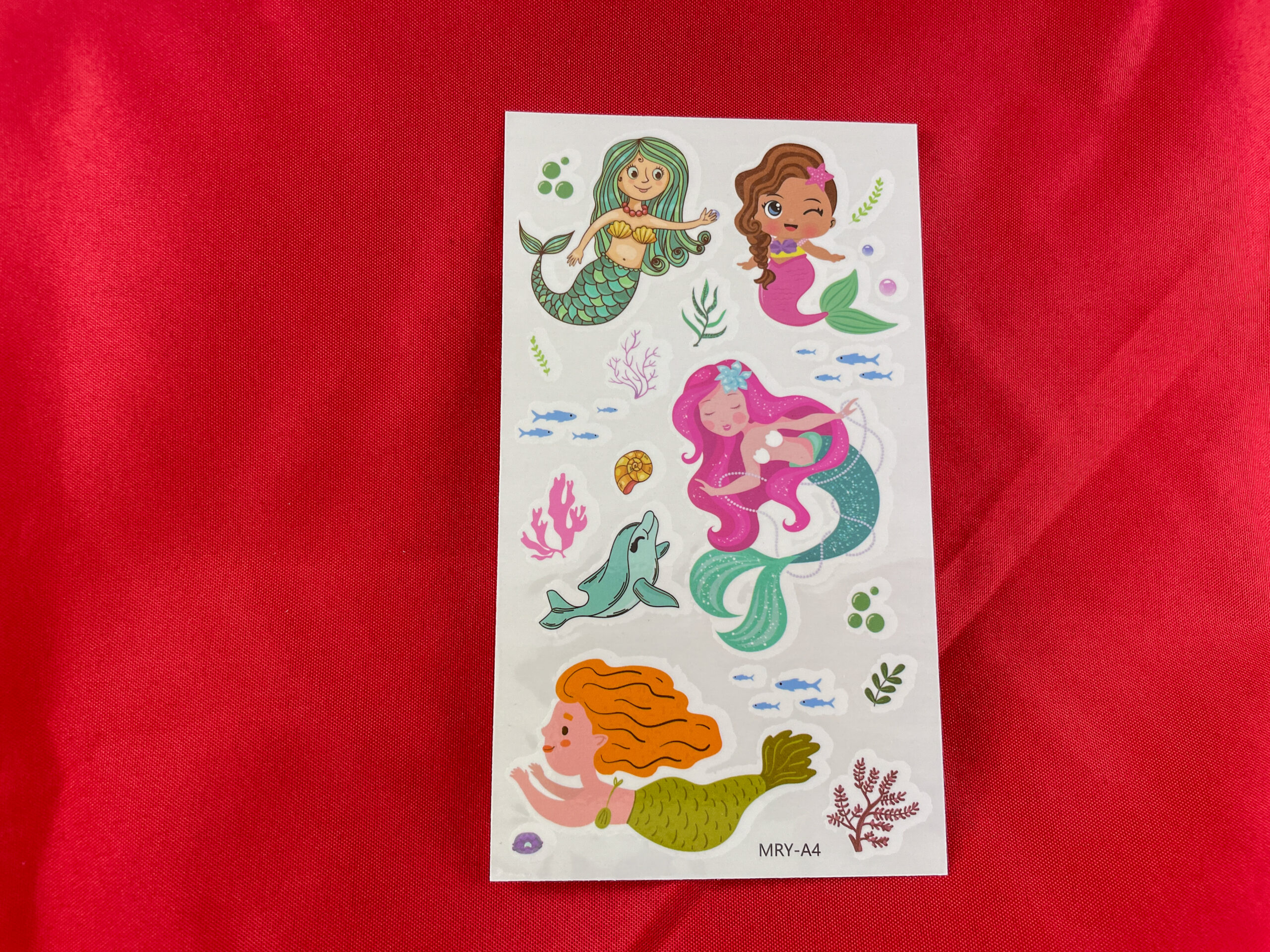 Afwasbare zeemeerminnentattoo's van De Feestdoos