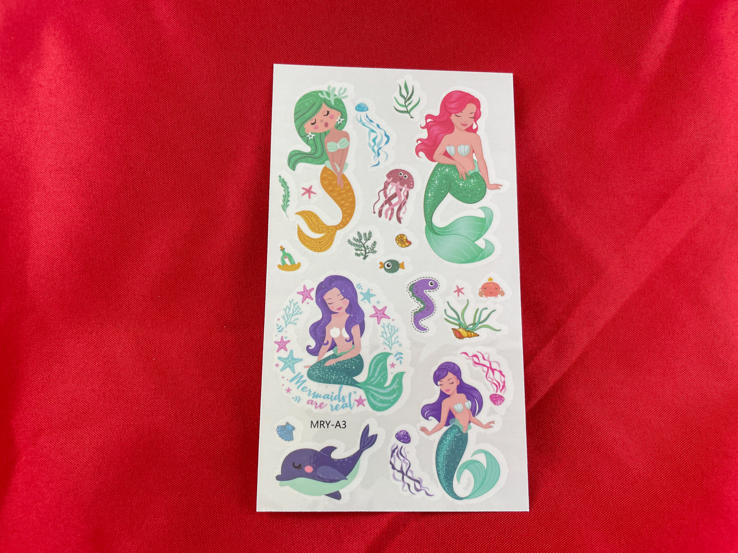 Afwasbare zeemeerminnentattoo's van De Feestdoos