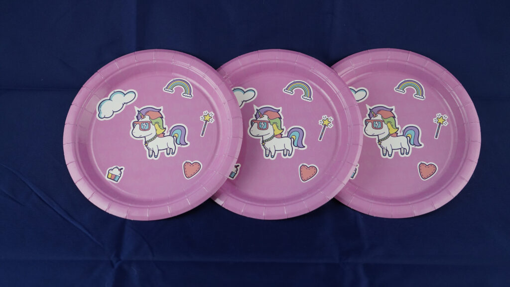 Eenhoorn bordjes van De Feestdoos