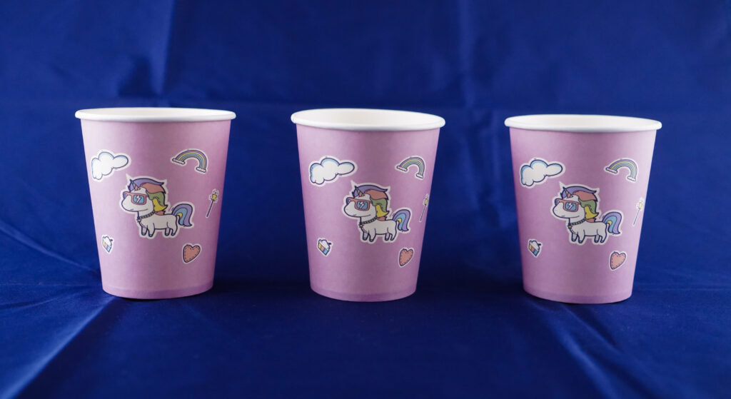 Eenhoornbekers van De Feestdoos