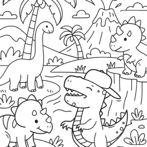 Dinokleurplaat van De Feestdoos