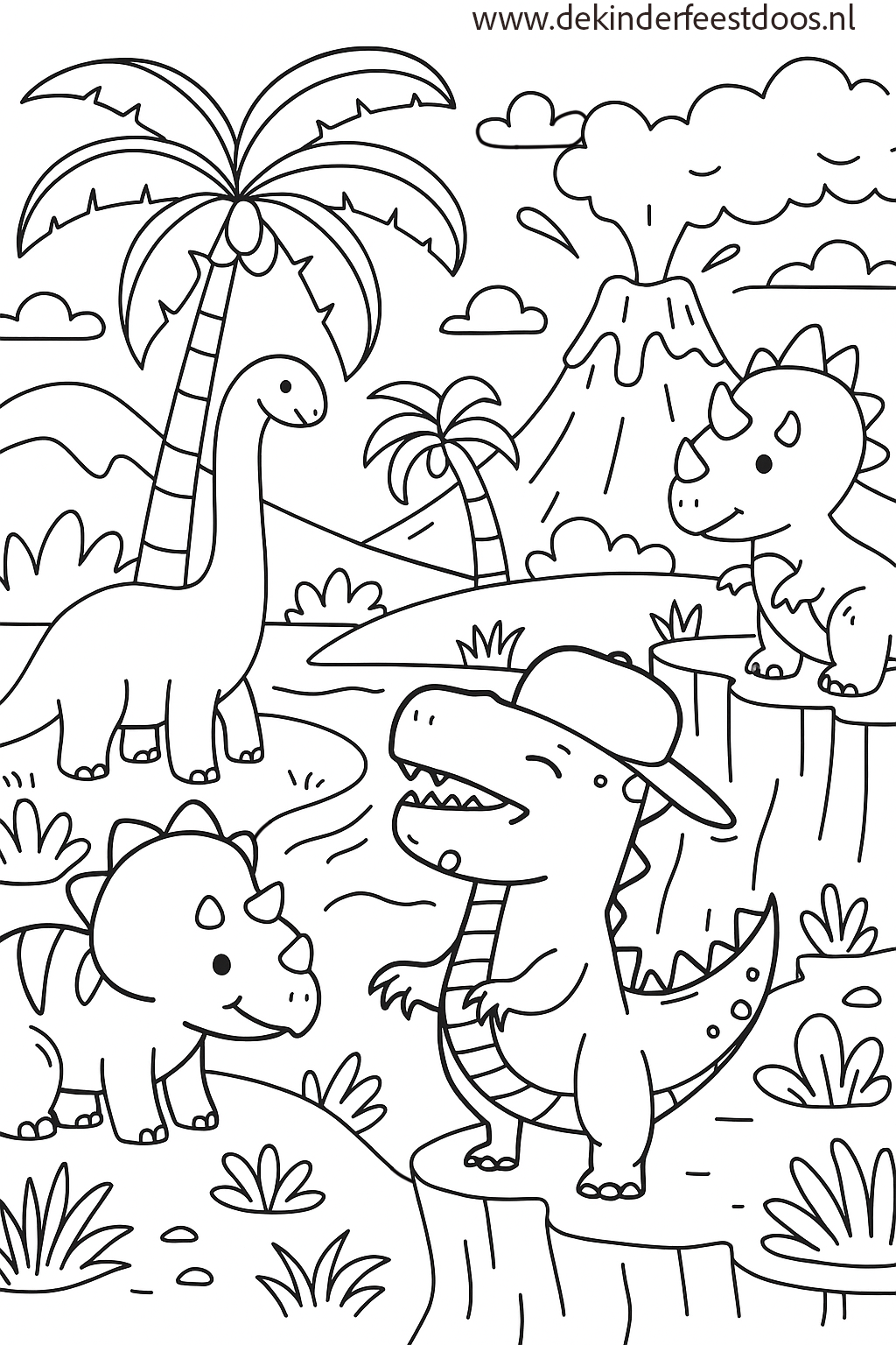 Dinokleurplaat van De Feestdoos