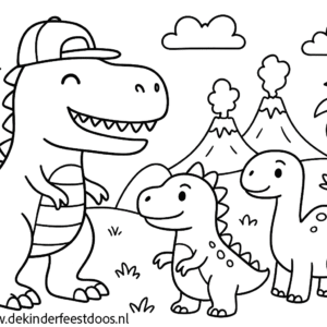 Dinokleurplaat van De Feestdoos