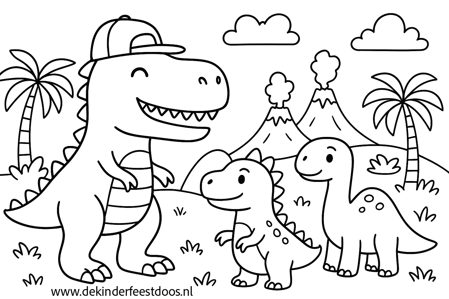 Dinokleurplaat van De Feestdoos