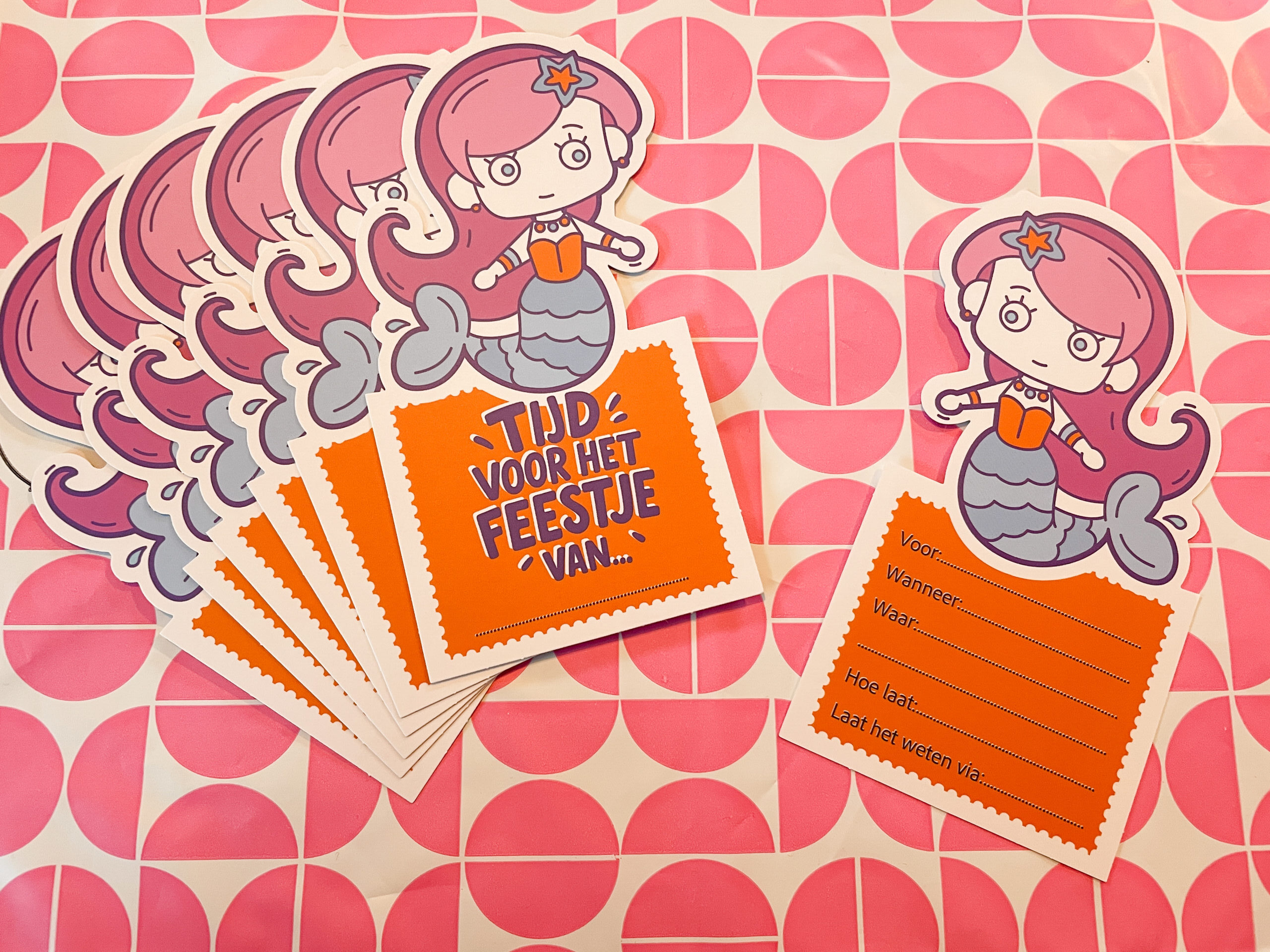 Zeemeerminuitnodigingskaarten van De Feestdoos