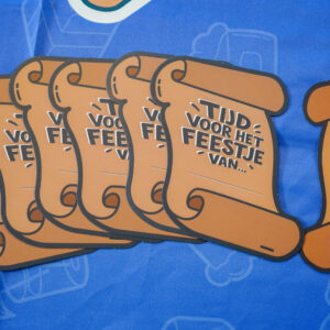 Uitnodigingskaart piratenstijl van De Feestdoos