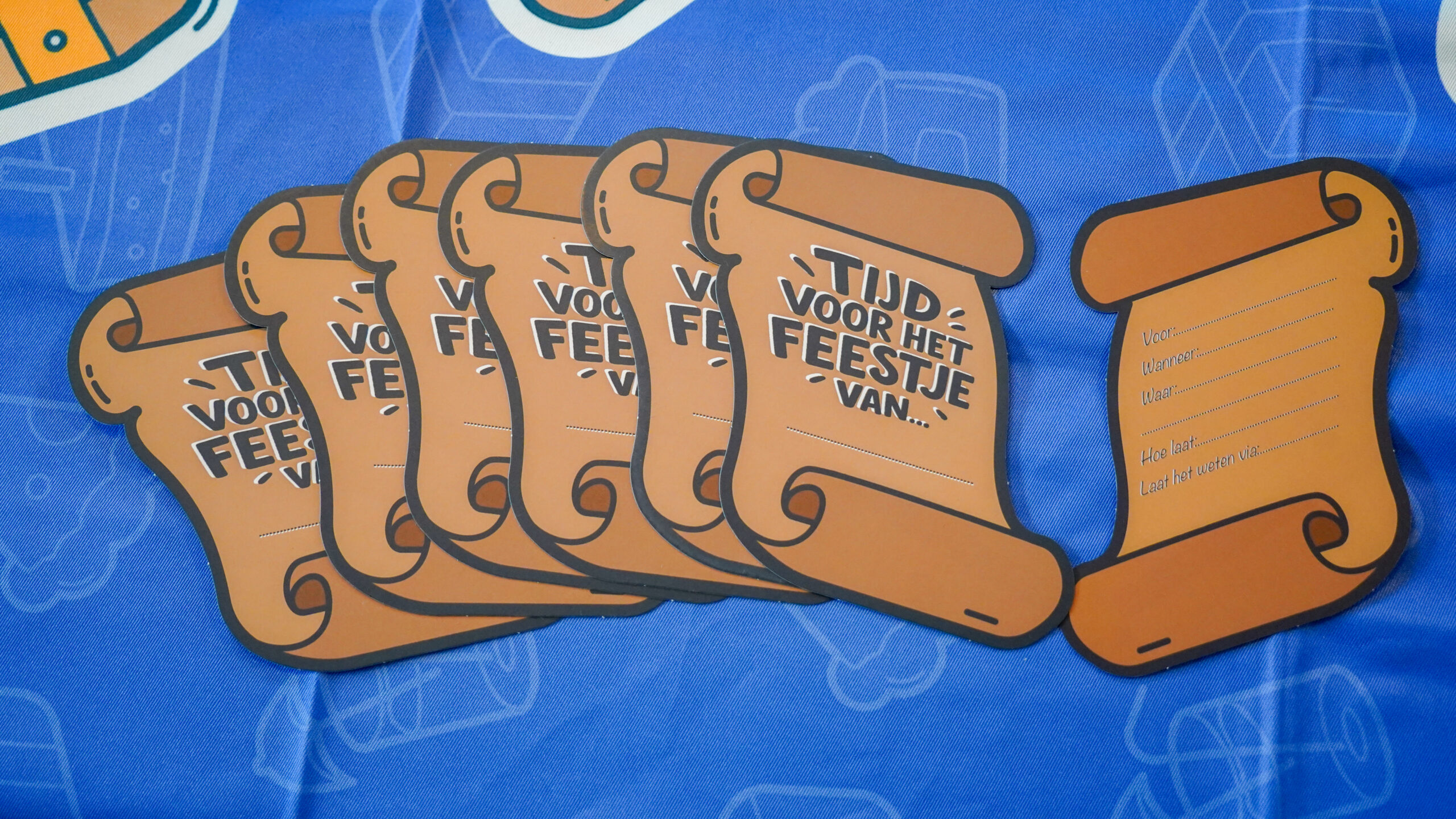 Uitnodigingskaart piratenstijl van De Feestdoos