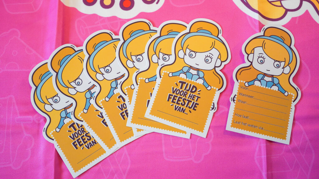 Prinsessenuitnodigingskaarten van De Feestdoos