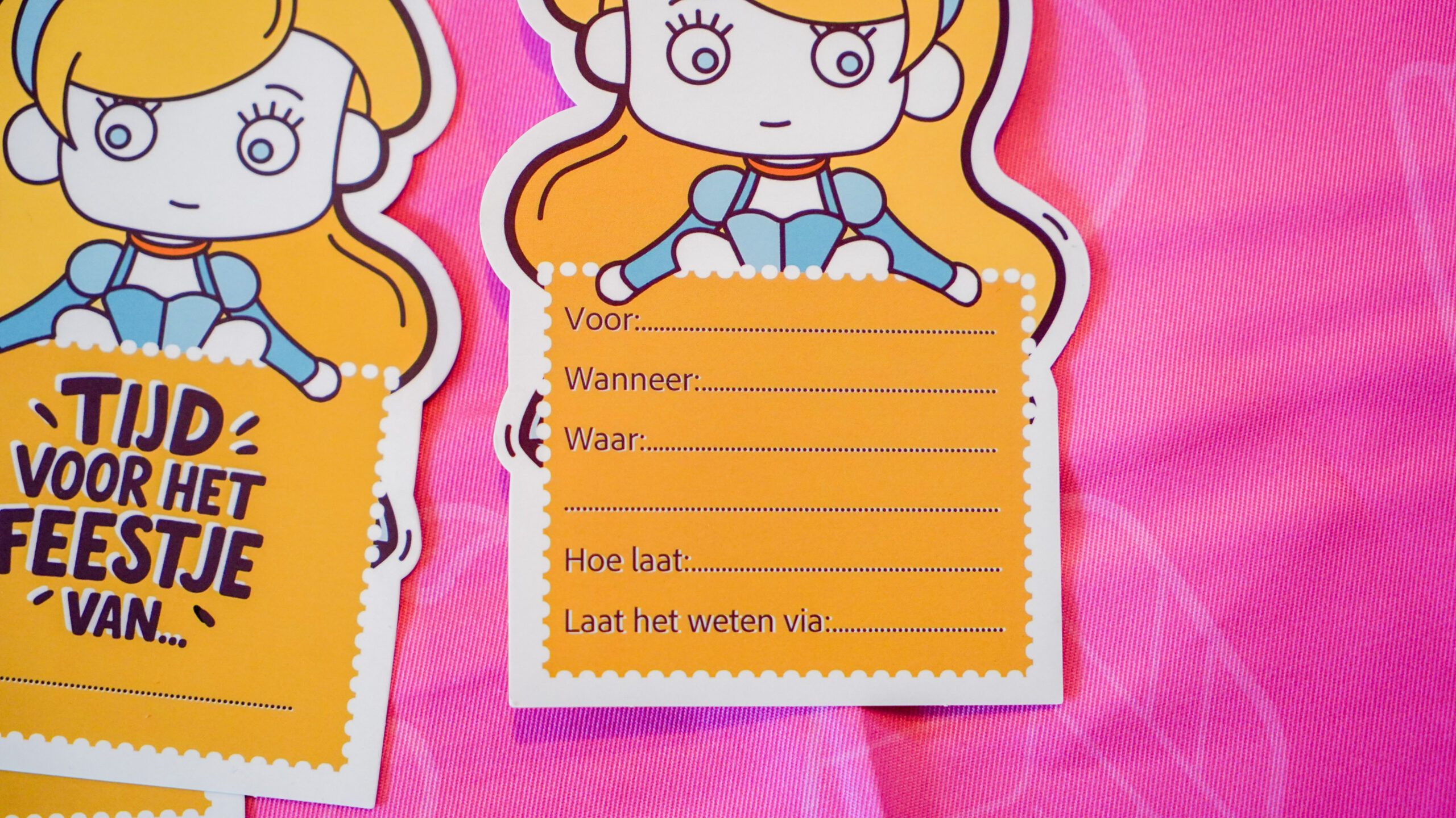 Uitnodigingskaarten Prinses - Afbeelding 2