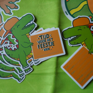 Dino-uitnodigingskaarten De Feestdoos
