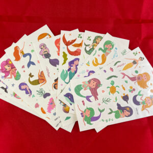 Afwasbare zeemeerminnentattoo's van De Feestdoos