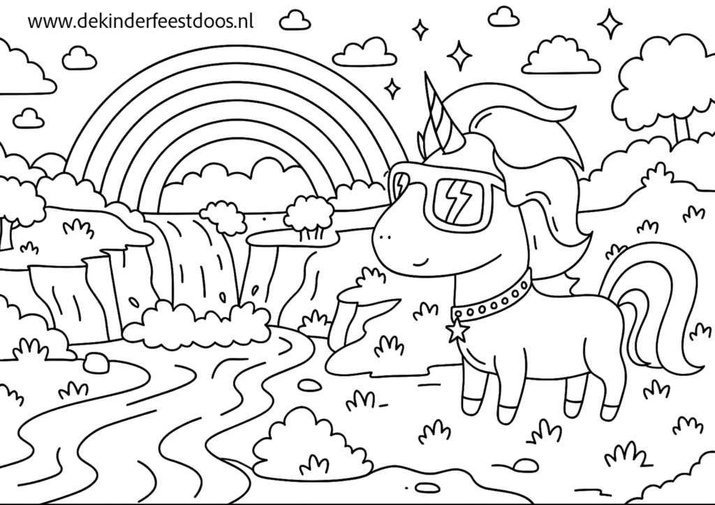 Kleurplaat Eenhoornwereld