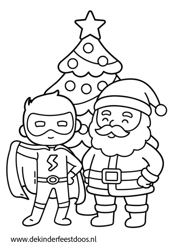 Kleurplaat De Feestdoos kerst