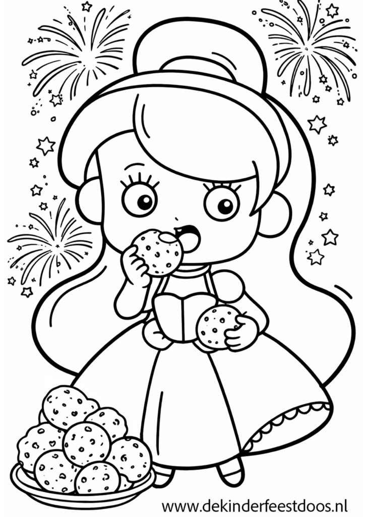 Kleurplaat jaarwisseling De Feestdoos