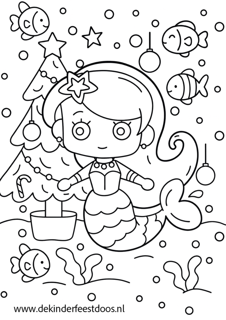 Kleurplaat De Feestdoos kerst