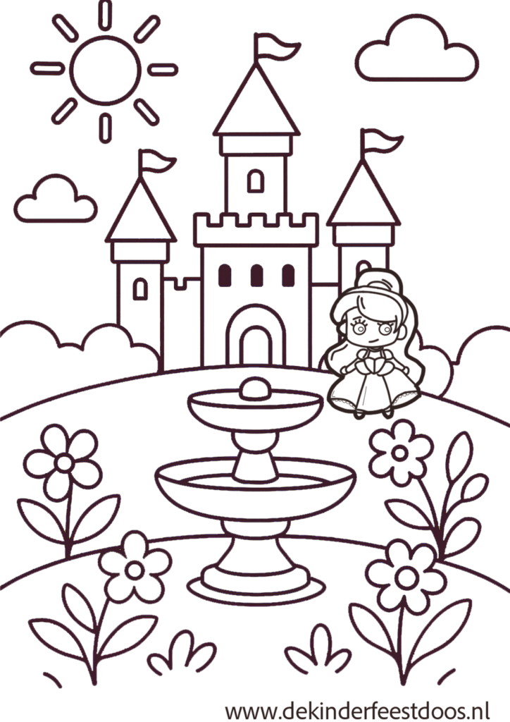 Kleurplaat De Feestdoos Prinses