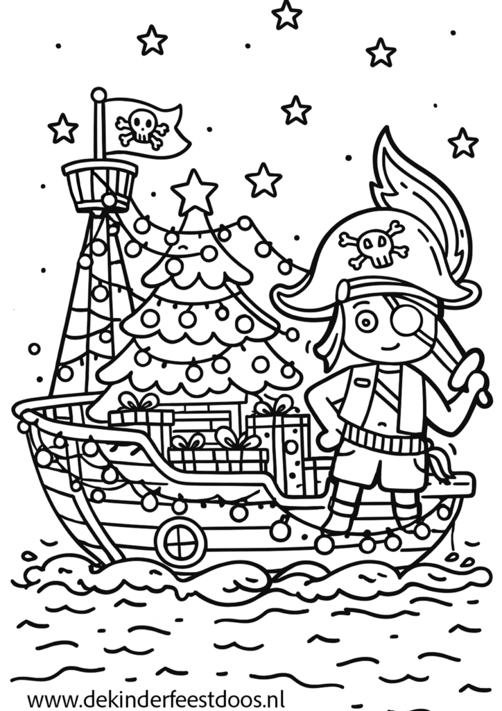 Kleurplaat De Feestdoos kerst