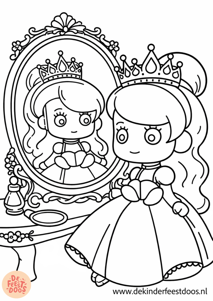 Kleurplaat Prinses