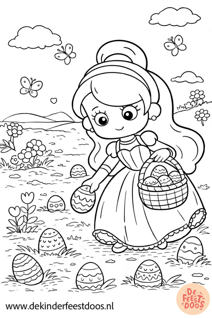 Kleurplaat Prinses Pasen